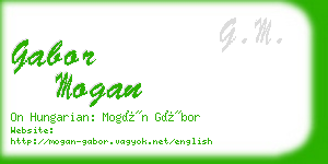 gabor mogan business card